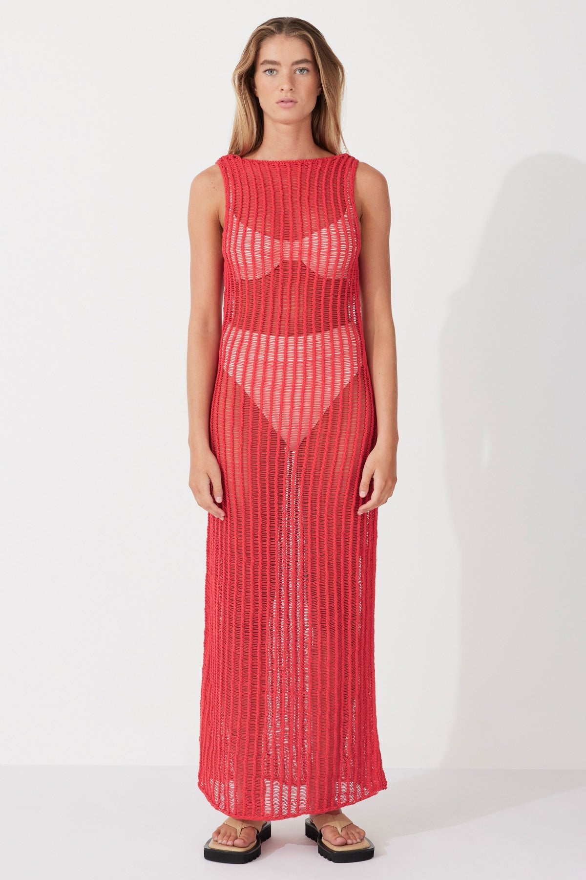 Cotton Crochet Backless Dress | Chilli