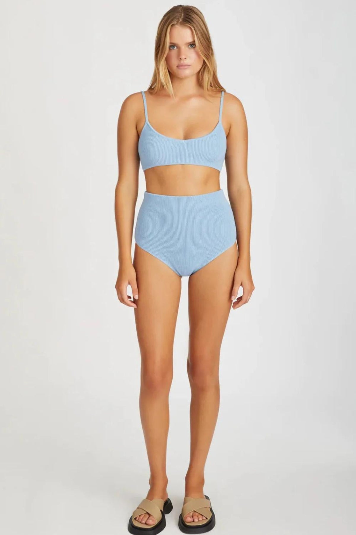 Knitted Bralette | Cool Blue