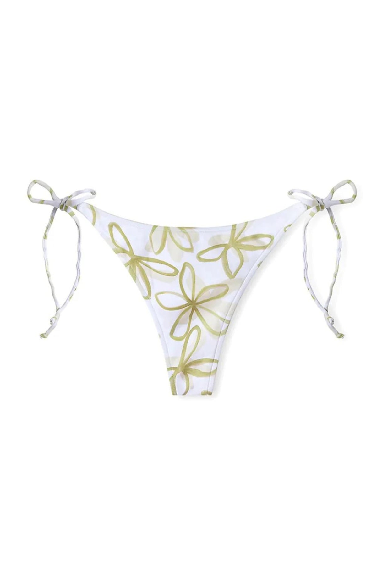 String Curve Tie Brief | Olive Flower
