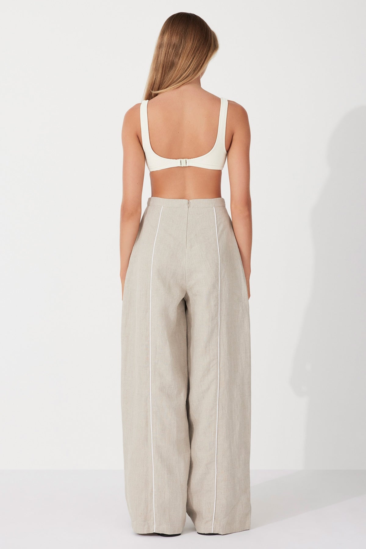 Contrast Linen Pant | Husk
