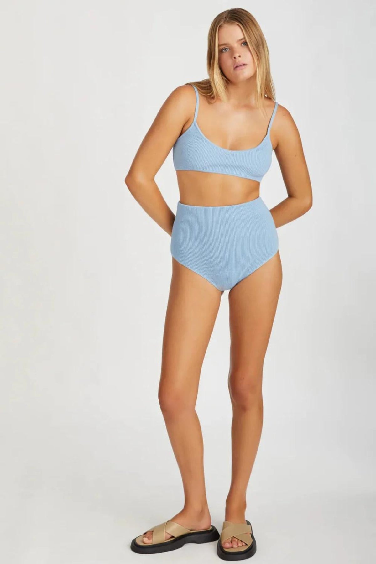 Knitted Bralette | Cool Blue