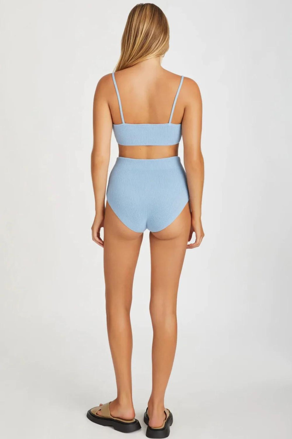 Knitted Bralette | Cool Blue