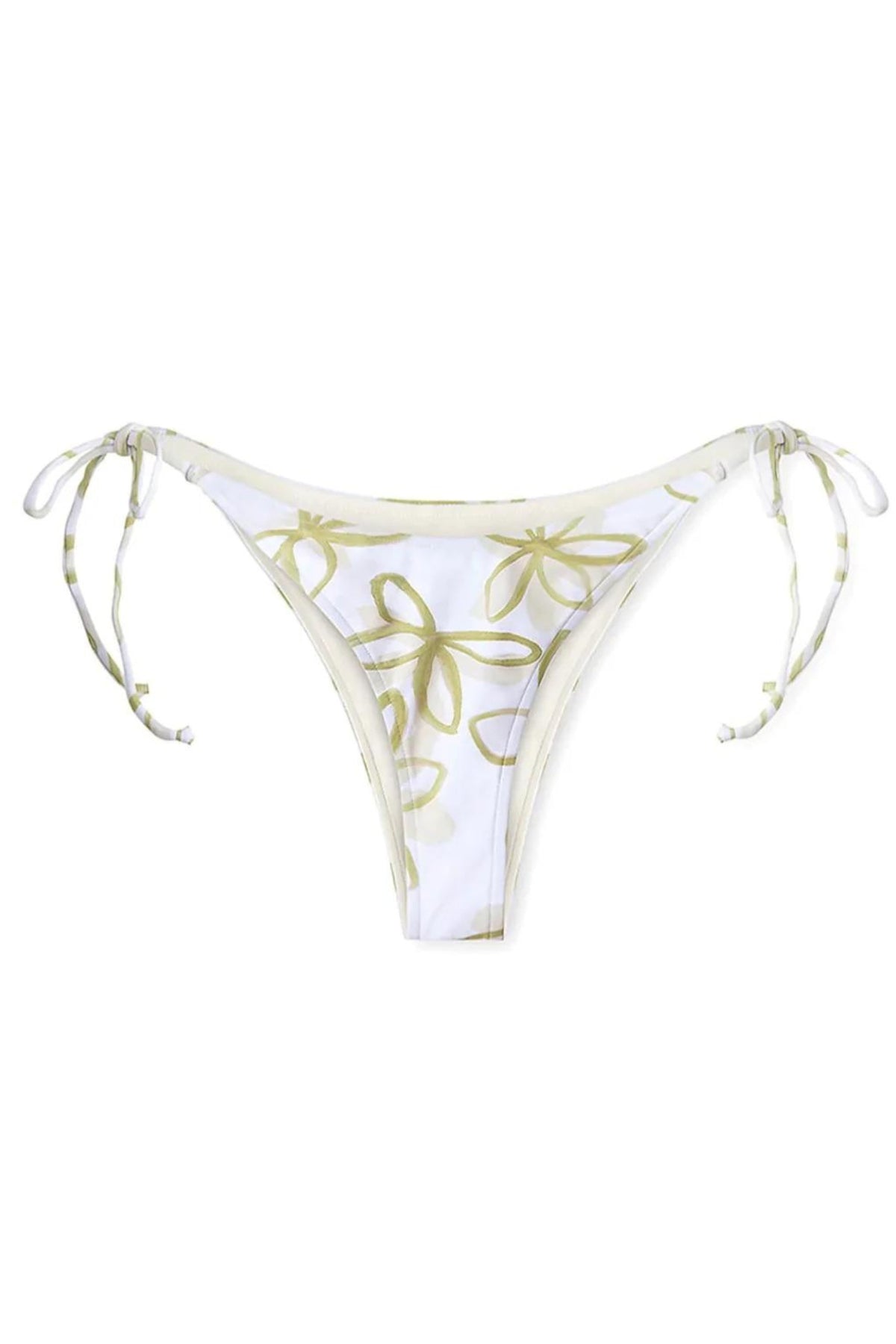 String Curve Tie Brief | Olive Flower
