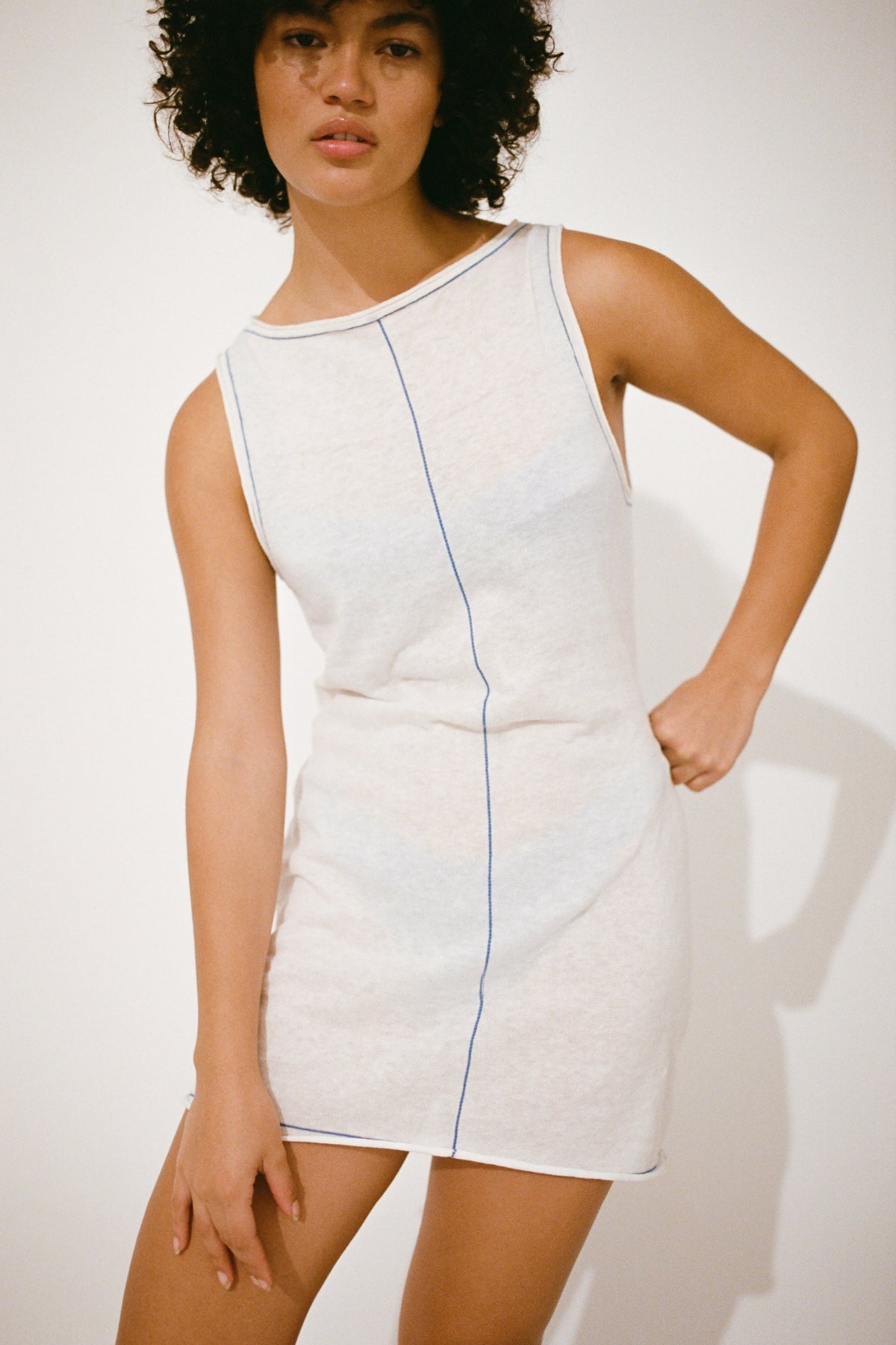 Contrast Knit Mini Dress | Milk
