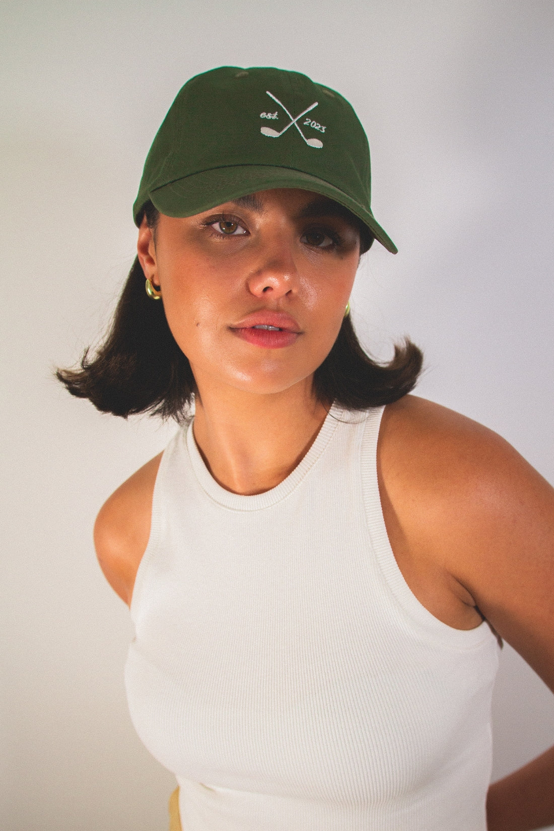 &quot;A&quot; Game Golf Cap | Olive/White