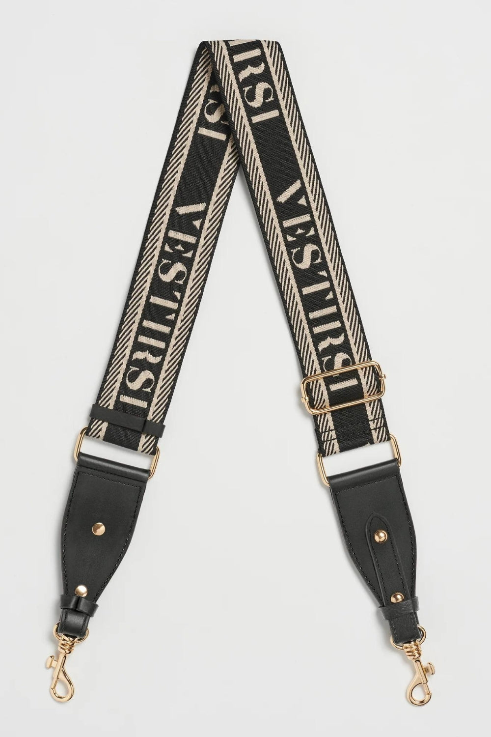 Vestirsi Woven Strap | Black Smooth Leather