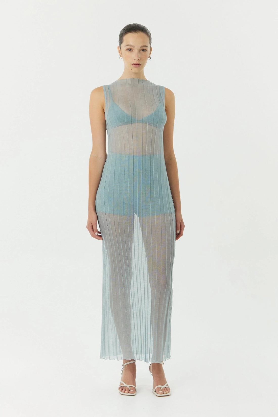 Peer Through Knit Tank Maxi | Flint