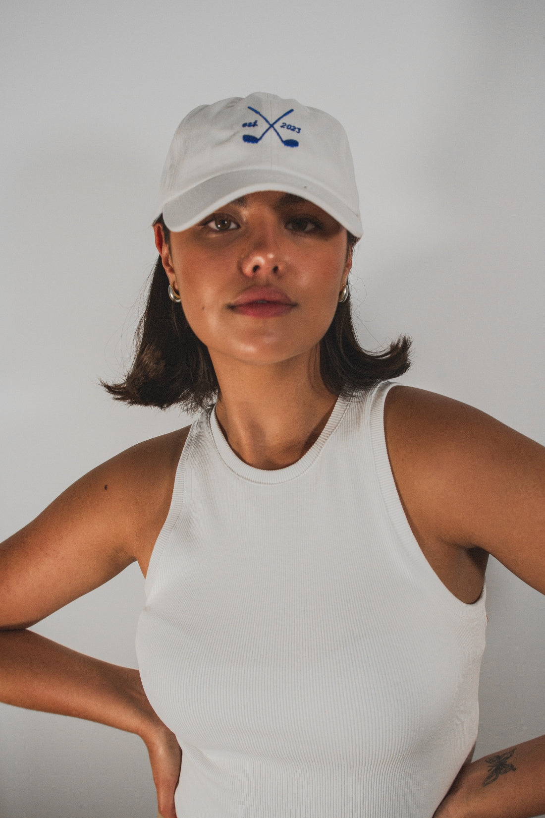 &quot;A&quot; Game Golf Cap | White/Blue