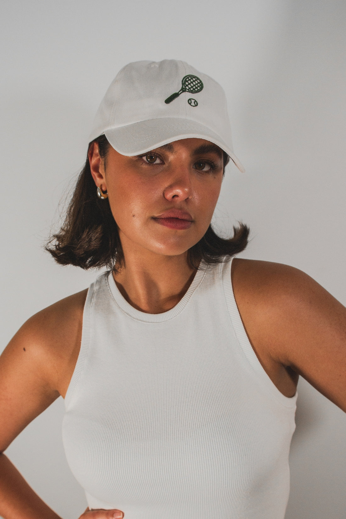 Tennis Pro Cap | White/Olive