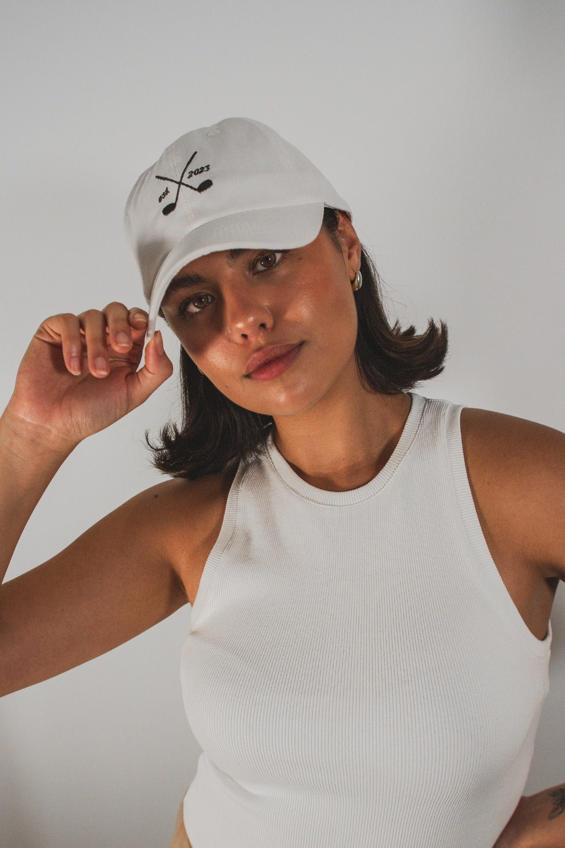 &quot;A&quot; Game Golf Cap | White/Olive