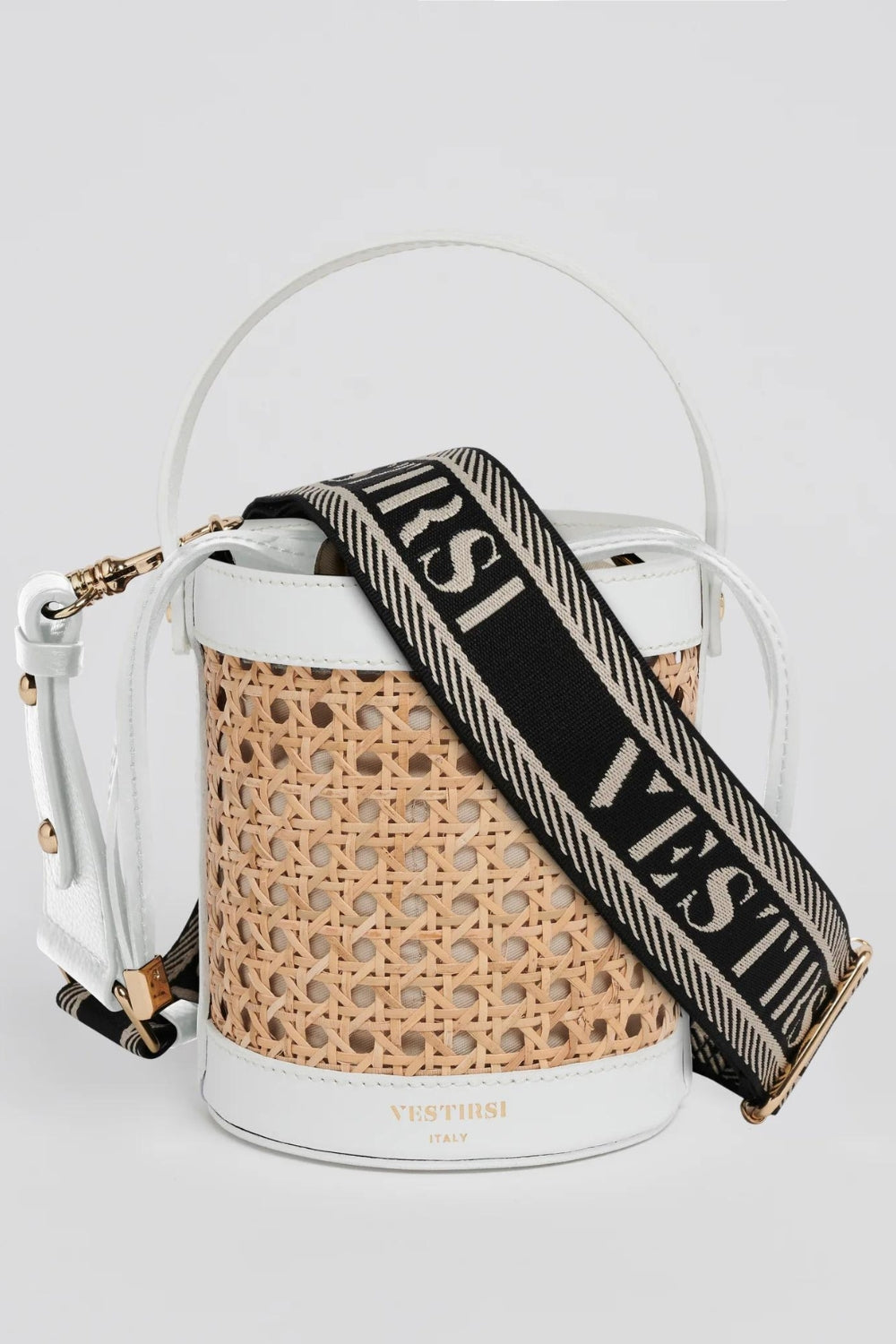 Vestirsi Woven Strap | White Smooth Leather