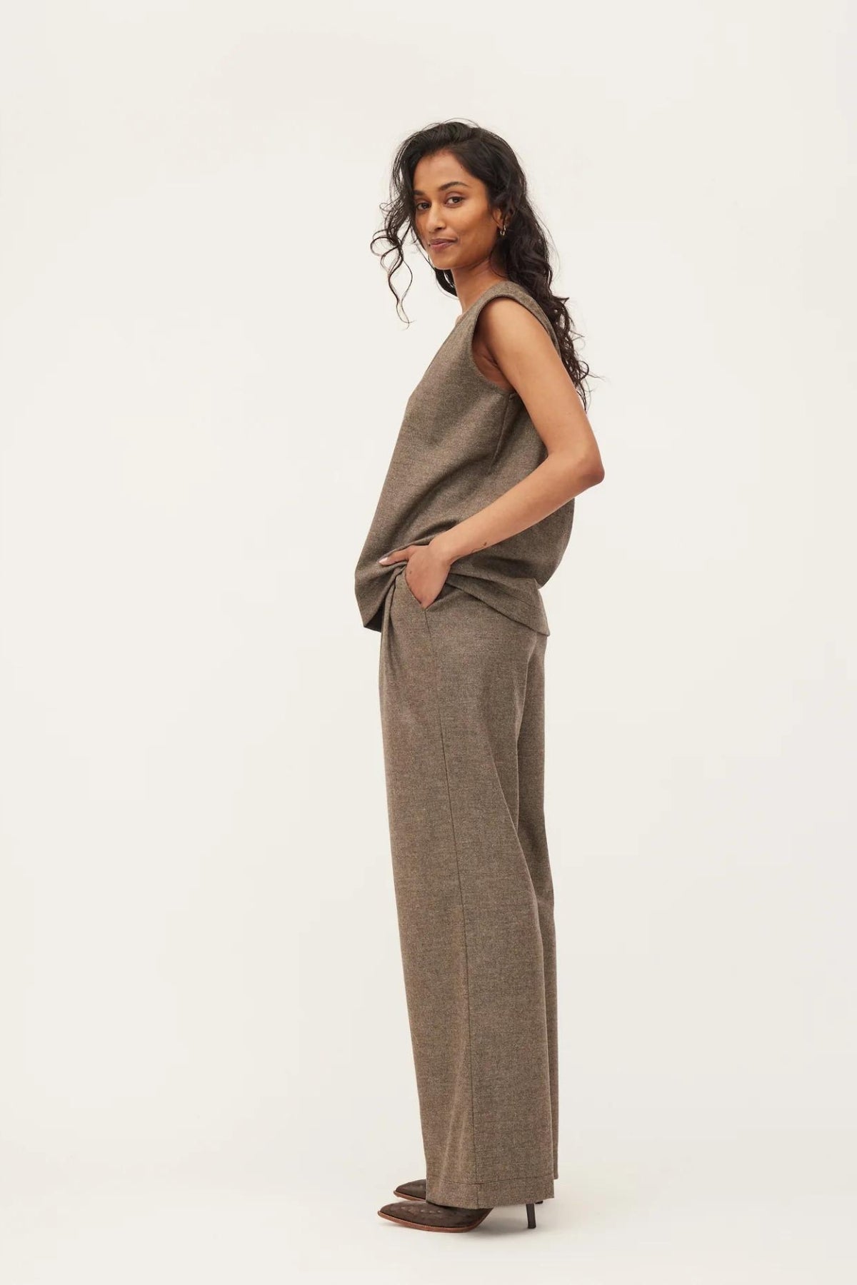 Zoe Pant | Biscuit Wool