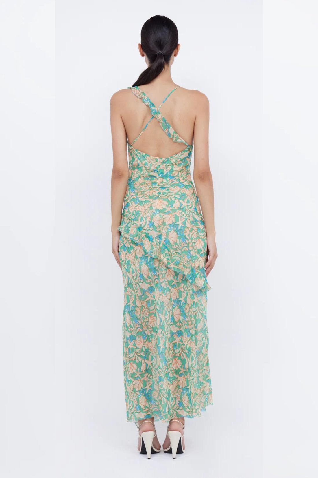 Oasis Frill Maxi Dress | Turquoise