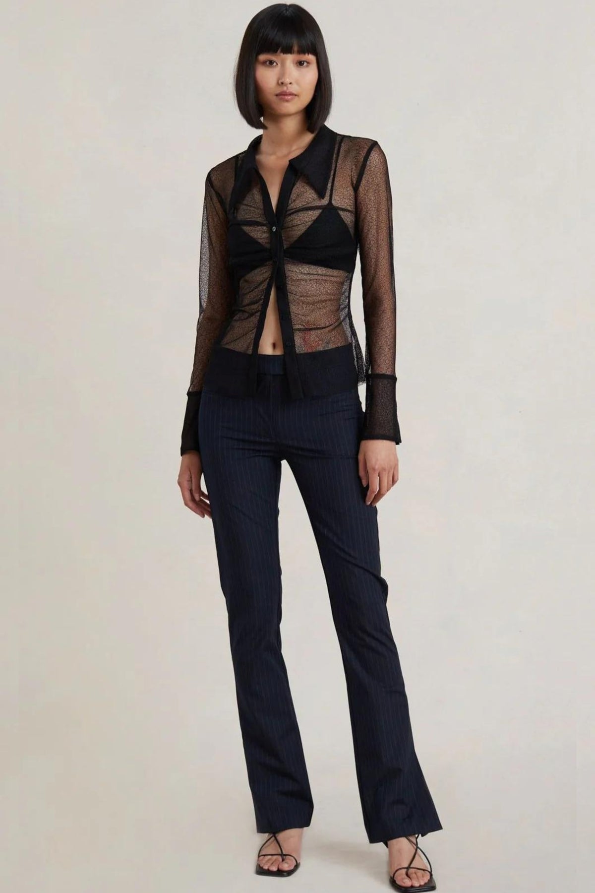 Gabriella Long Sleeve Top | Black