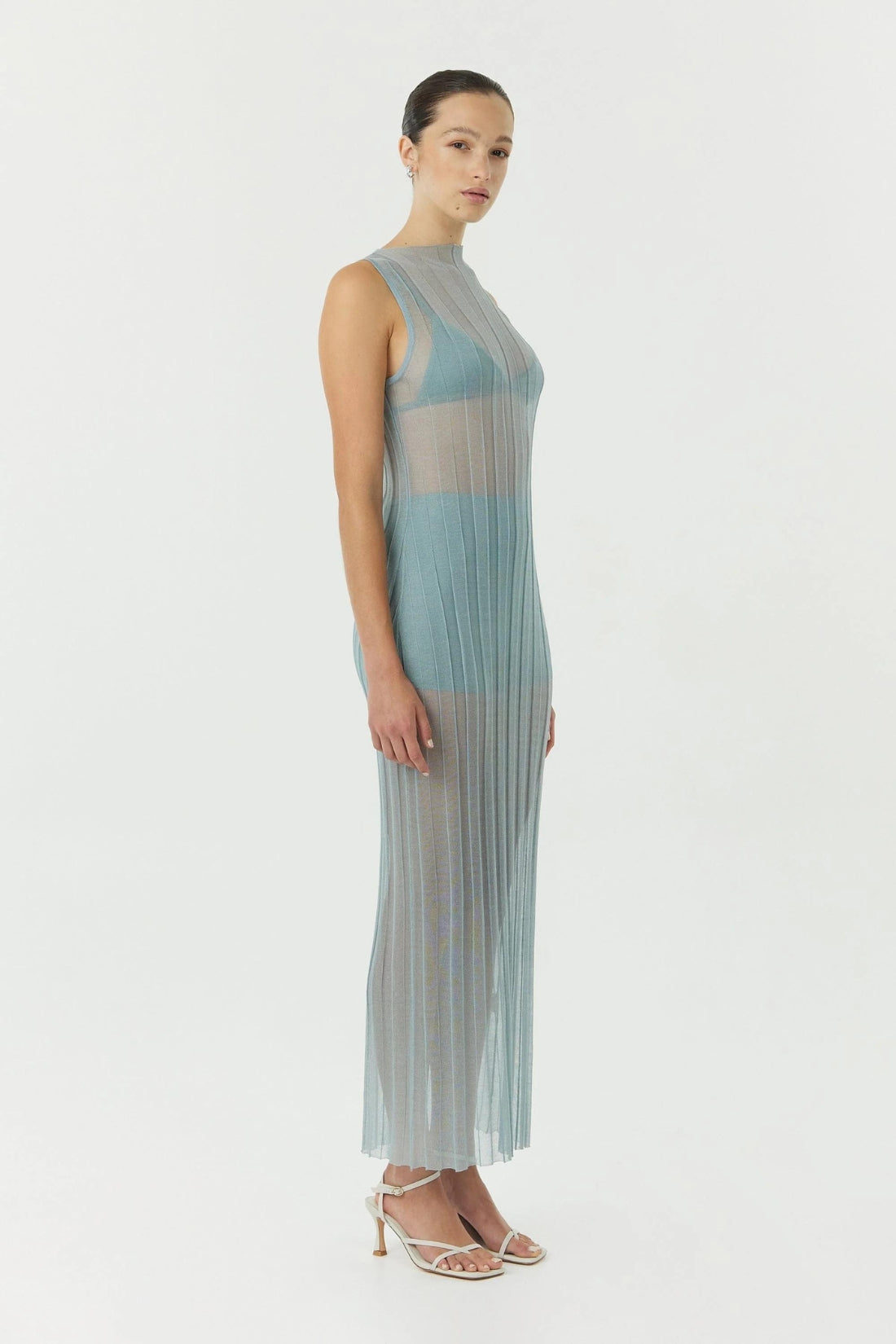 Peer Through Knit Tank Maxi | Flint