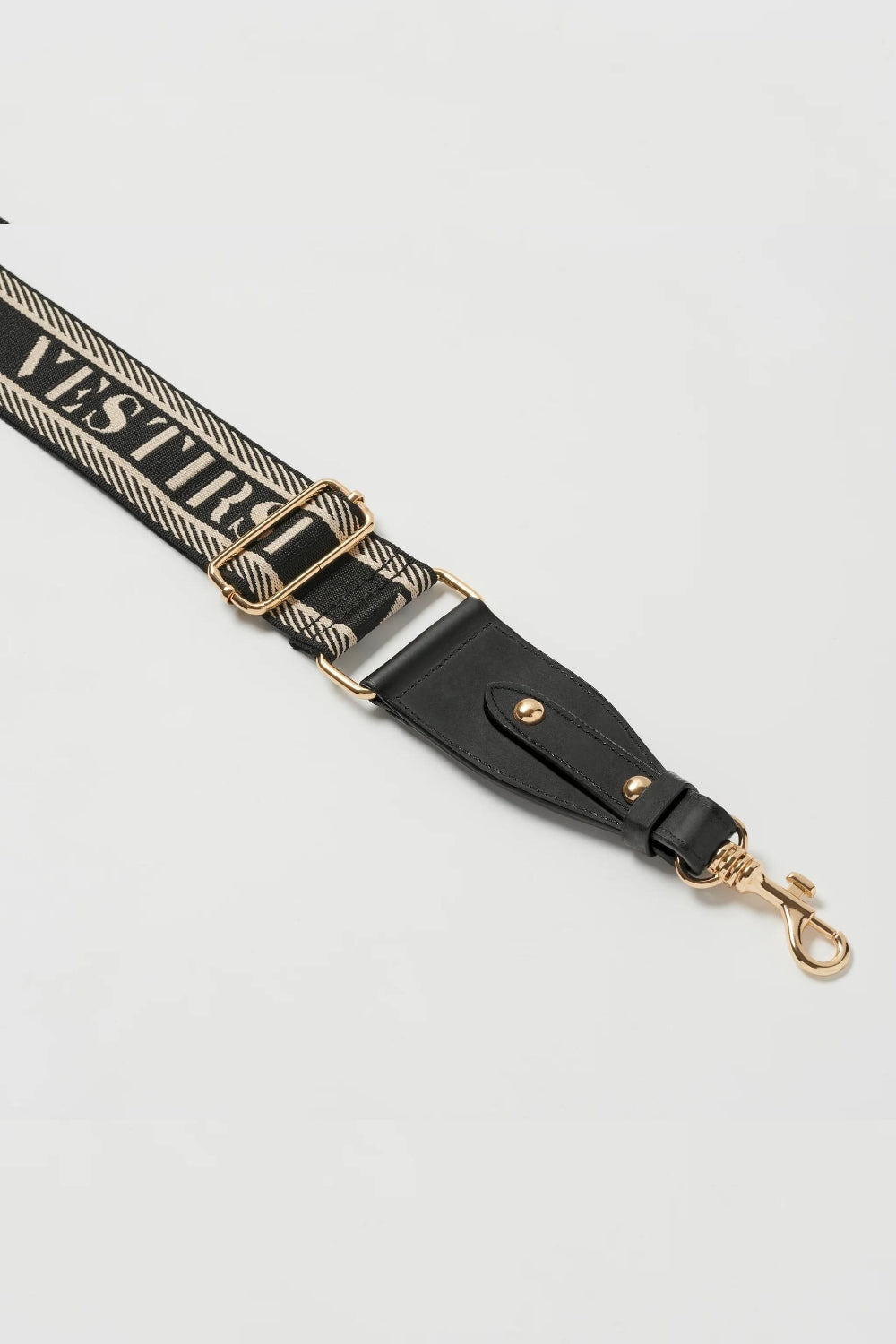 Vestirsi Woven Strap | Black Smooth Leather