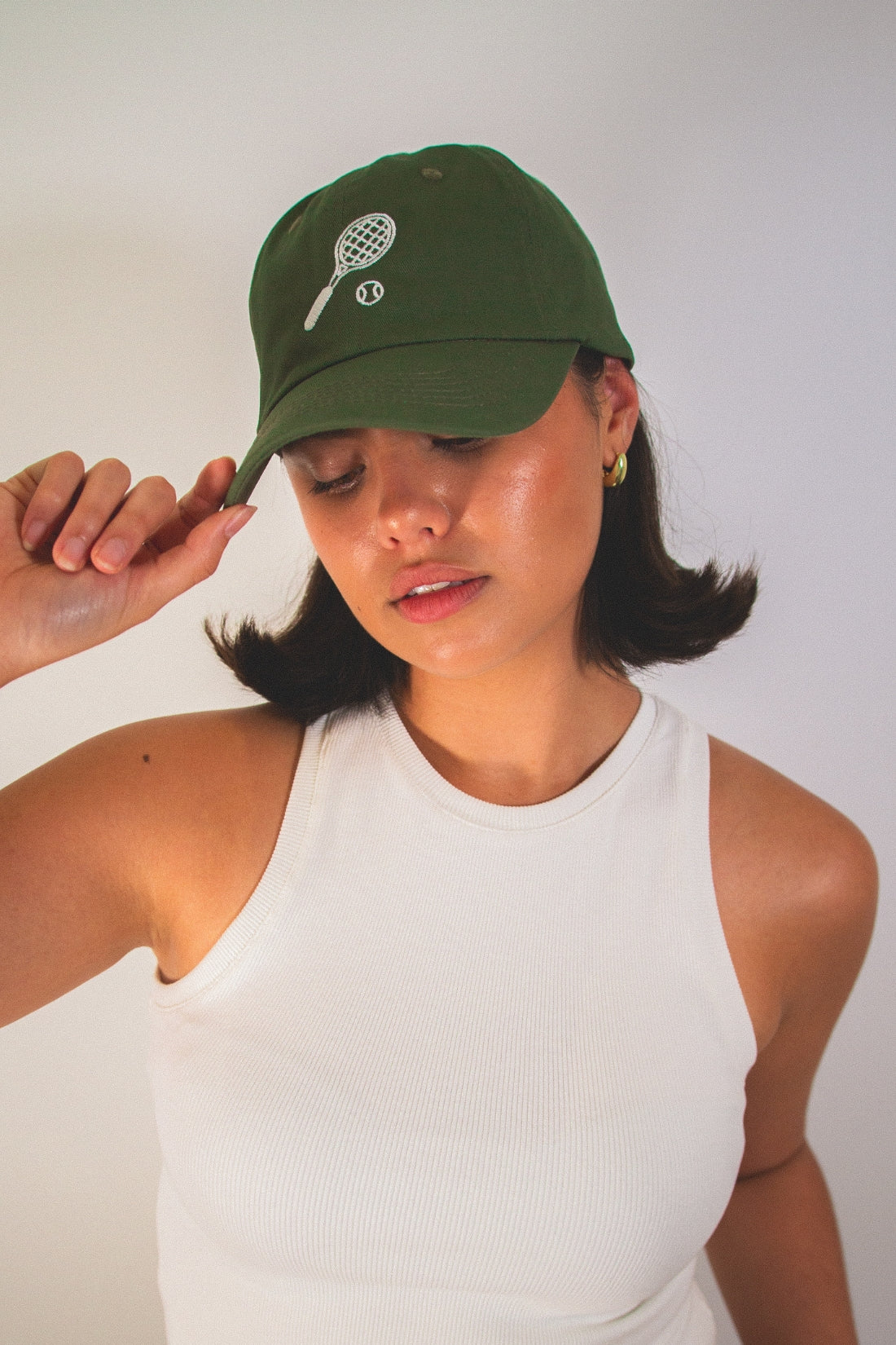 Tennis Pro Cap | Olive/White