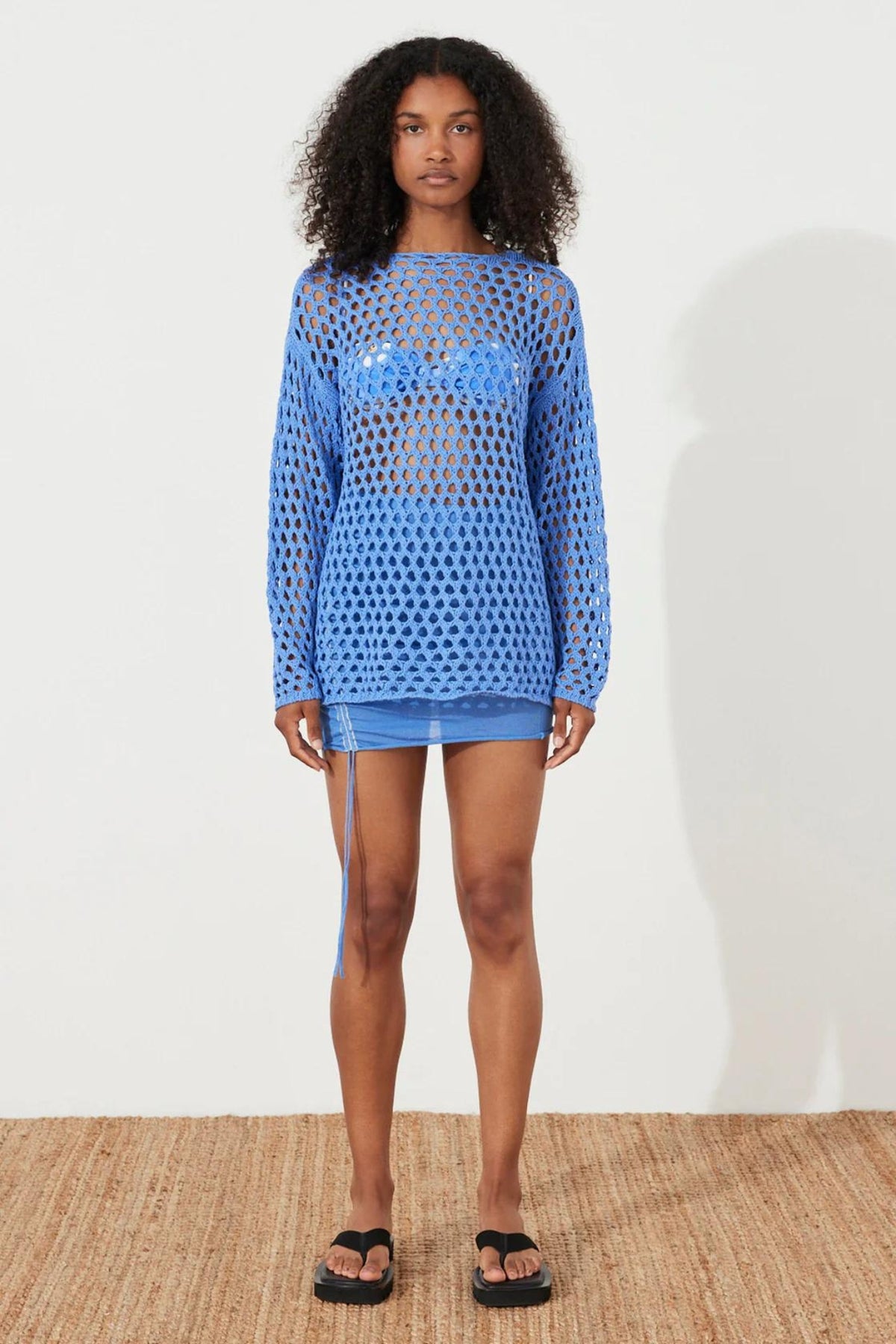 Crochet Knit Top | Sky