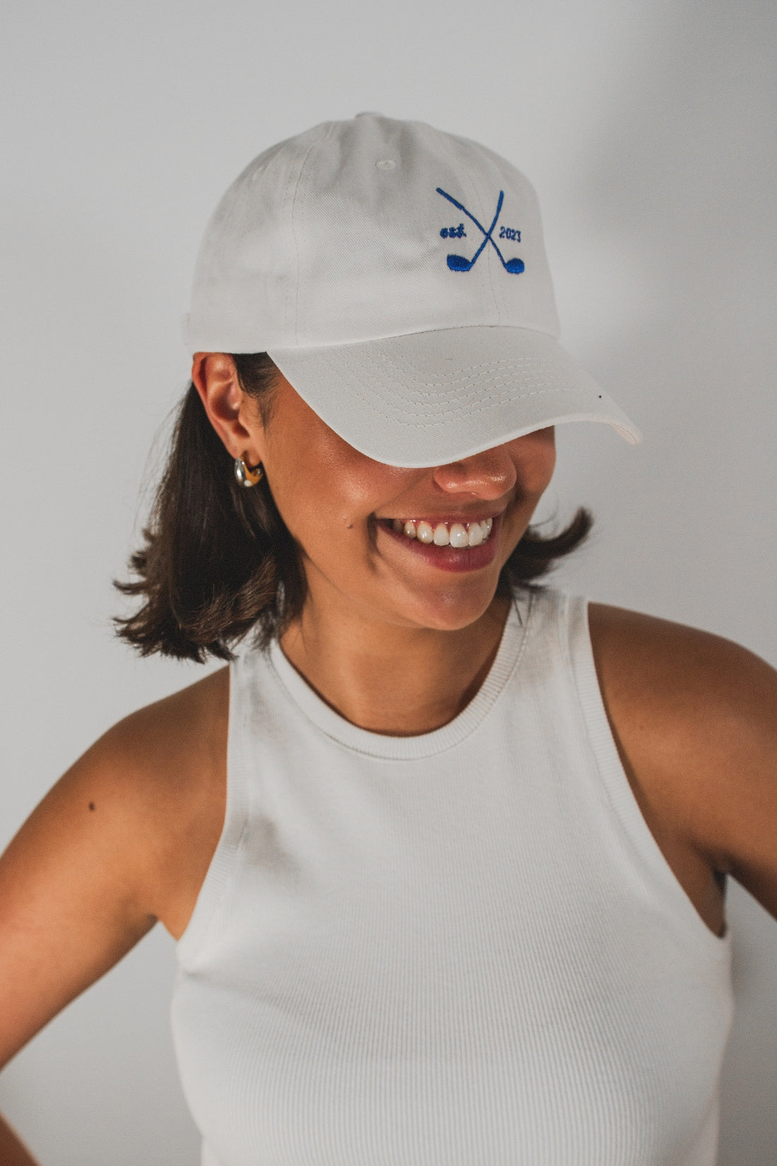 &quot;A&quot; Game Golf Cap | White/Blue