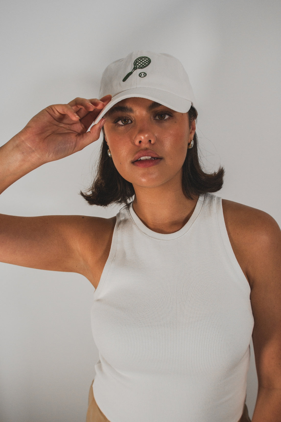 Tennis Pro Cap | White/Olive