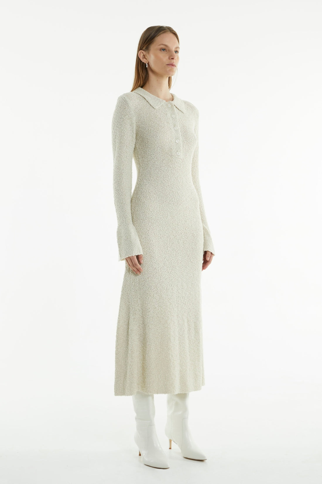Unbound Knit Shirt Dress | Shell