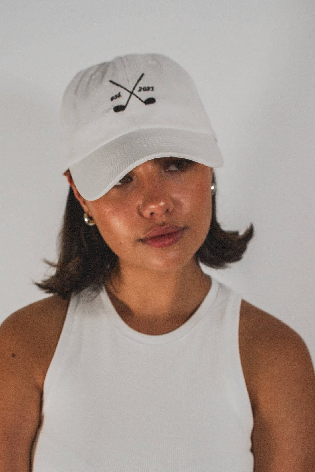 &quot;A&quot; Game Golf Cap | White/Olive