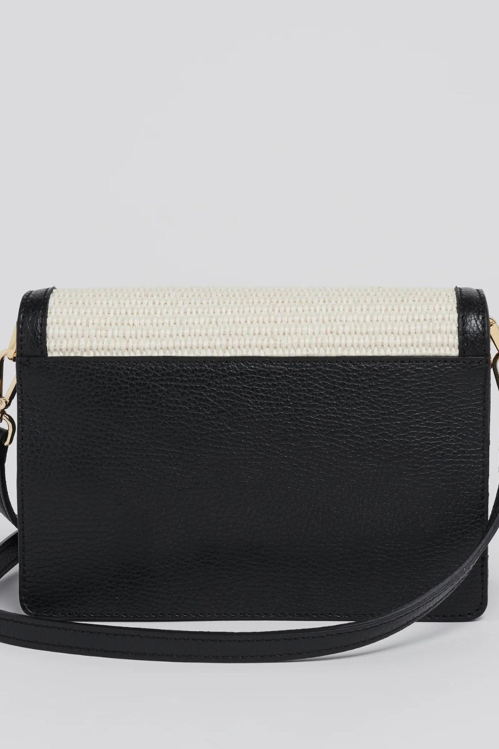 Amelia Crossbody | Black Raffia