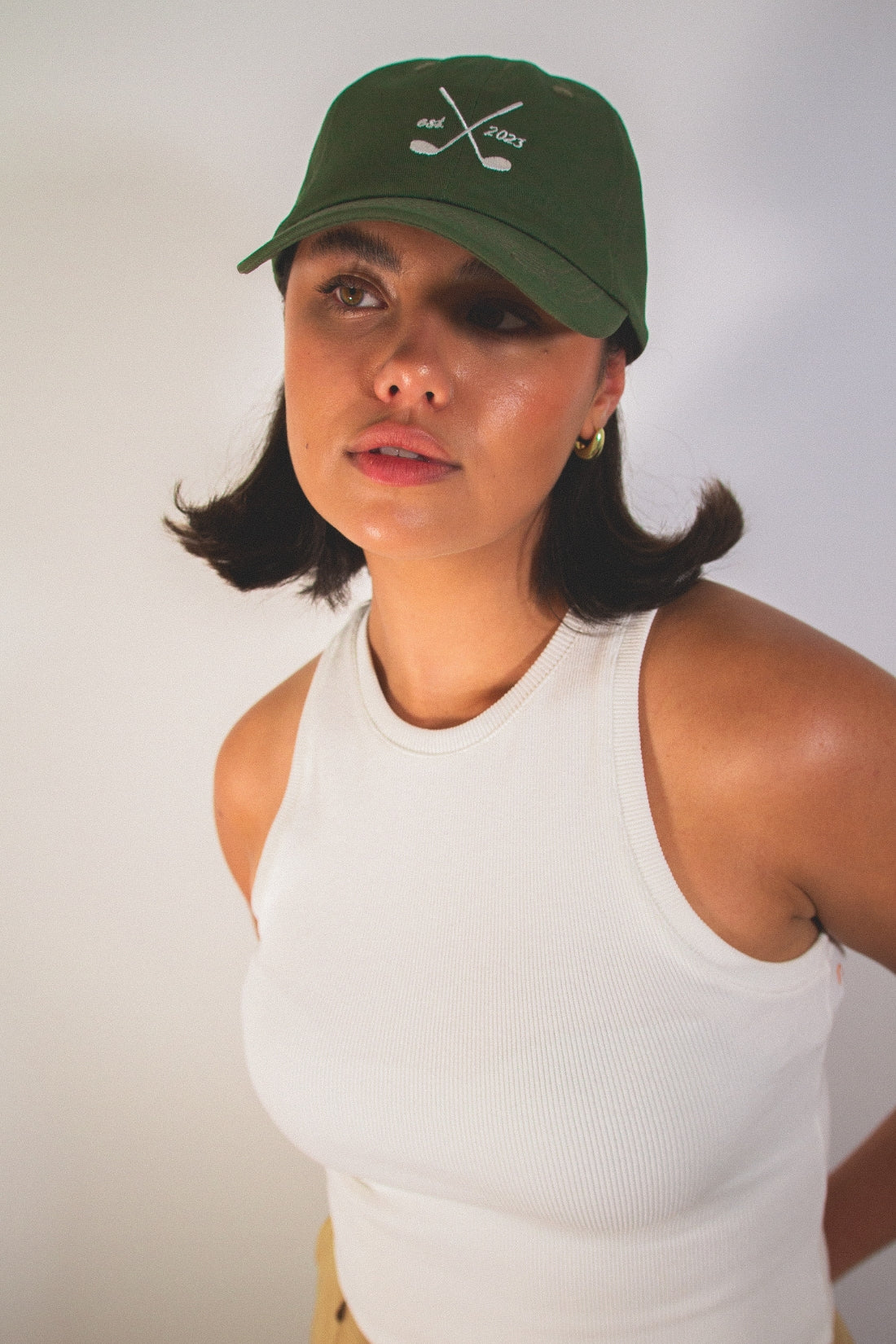 &quot;A&quot; Game Golf Cap | Olive/White