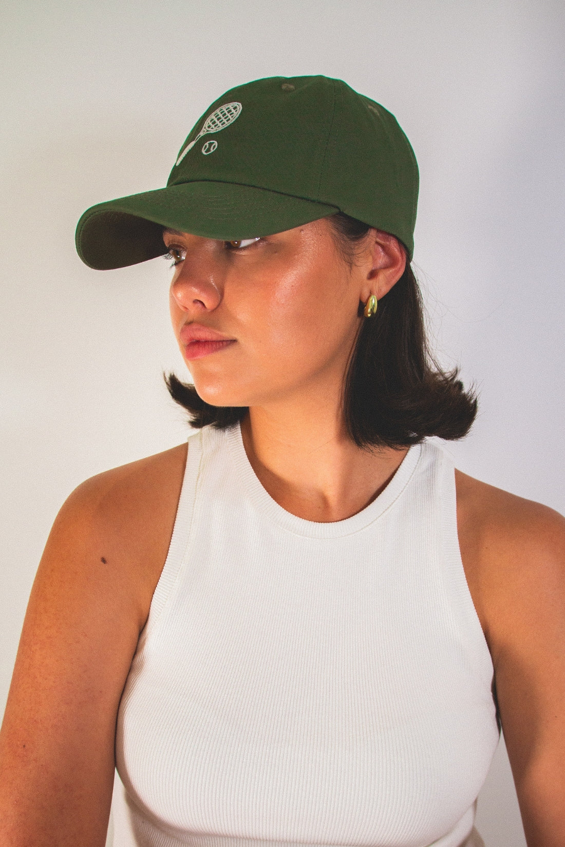 Tennis Pro Cap | Olive/White