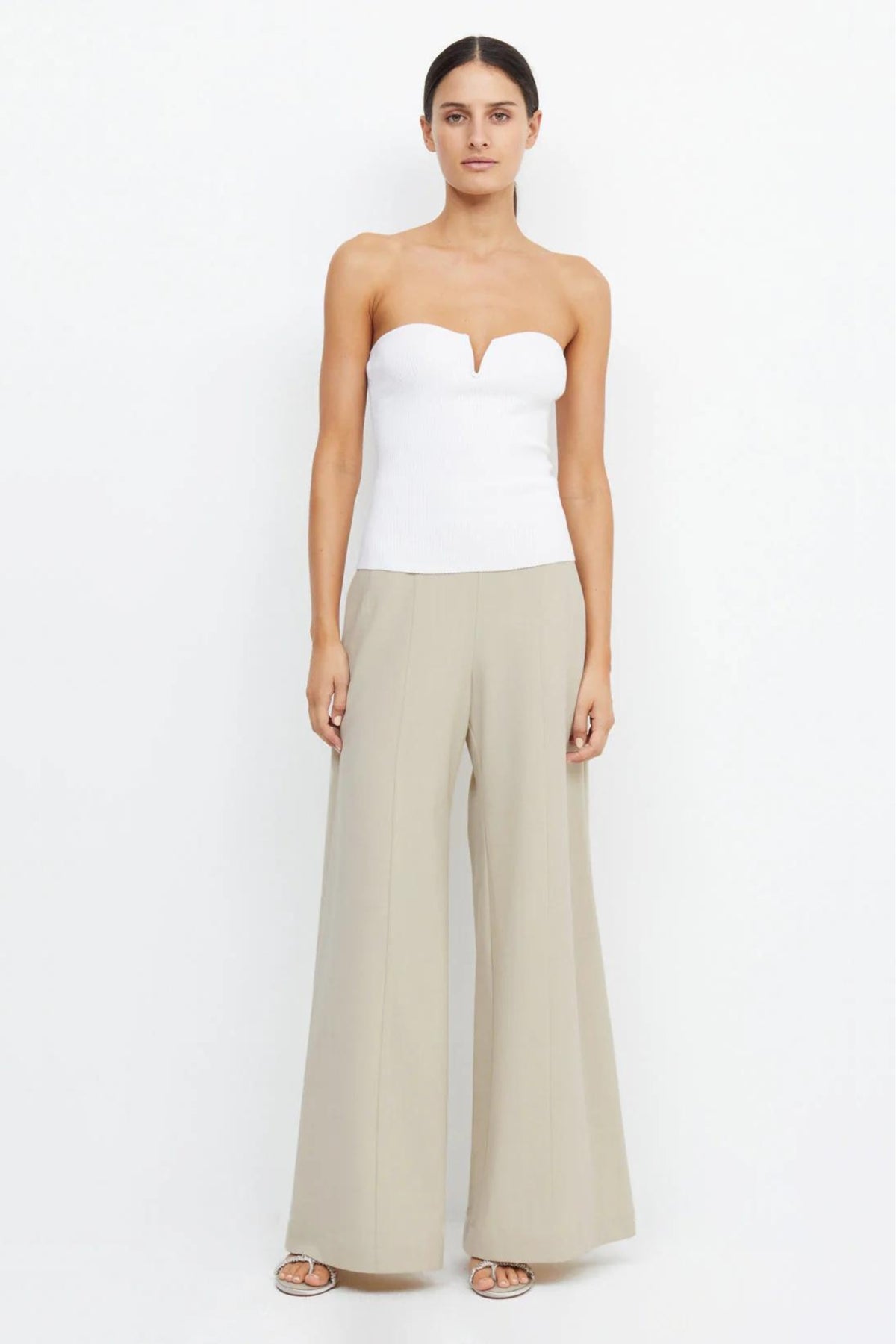 Laurel Wide Leg Pant | Beige