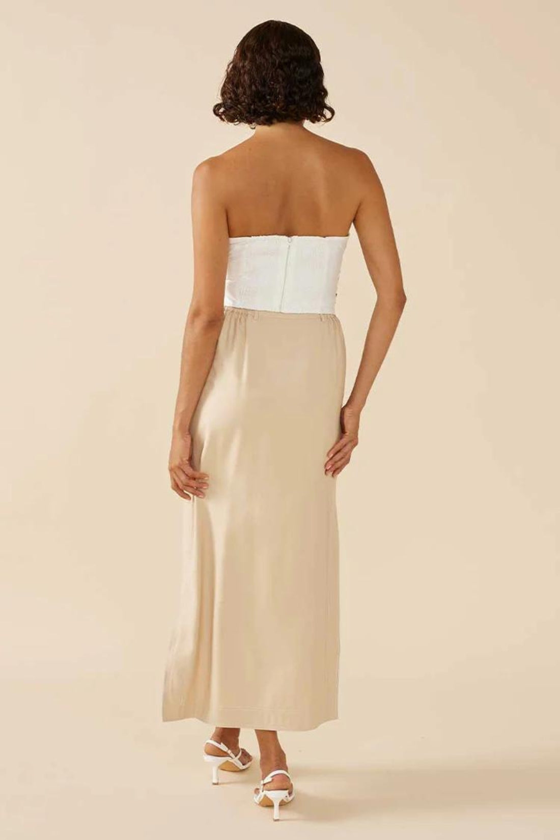 Luna Embroidered Top | Ivory Biscuit