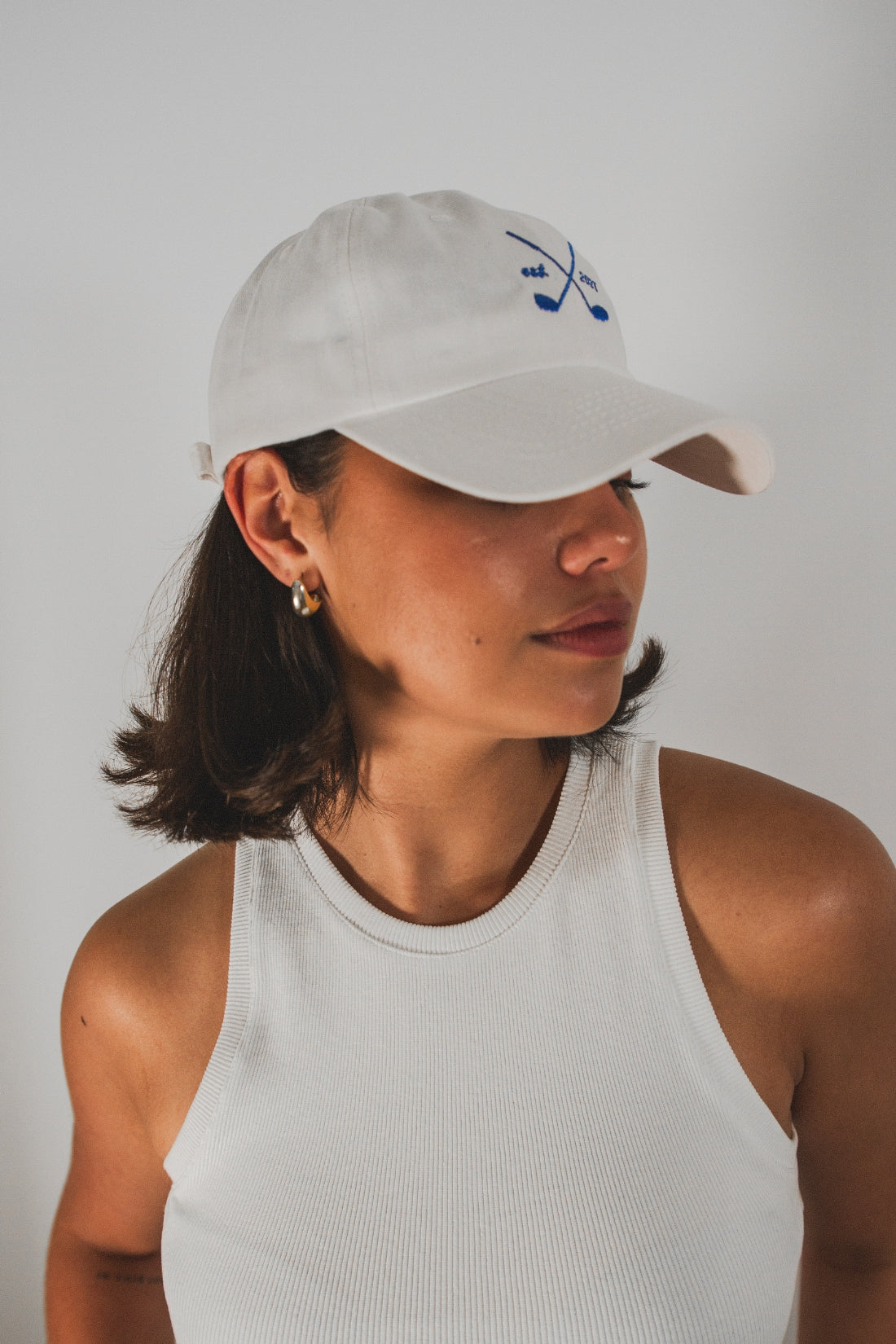 &quot;A&quot; Game Golf Cap | White/Blue