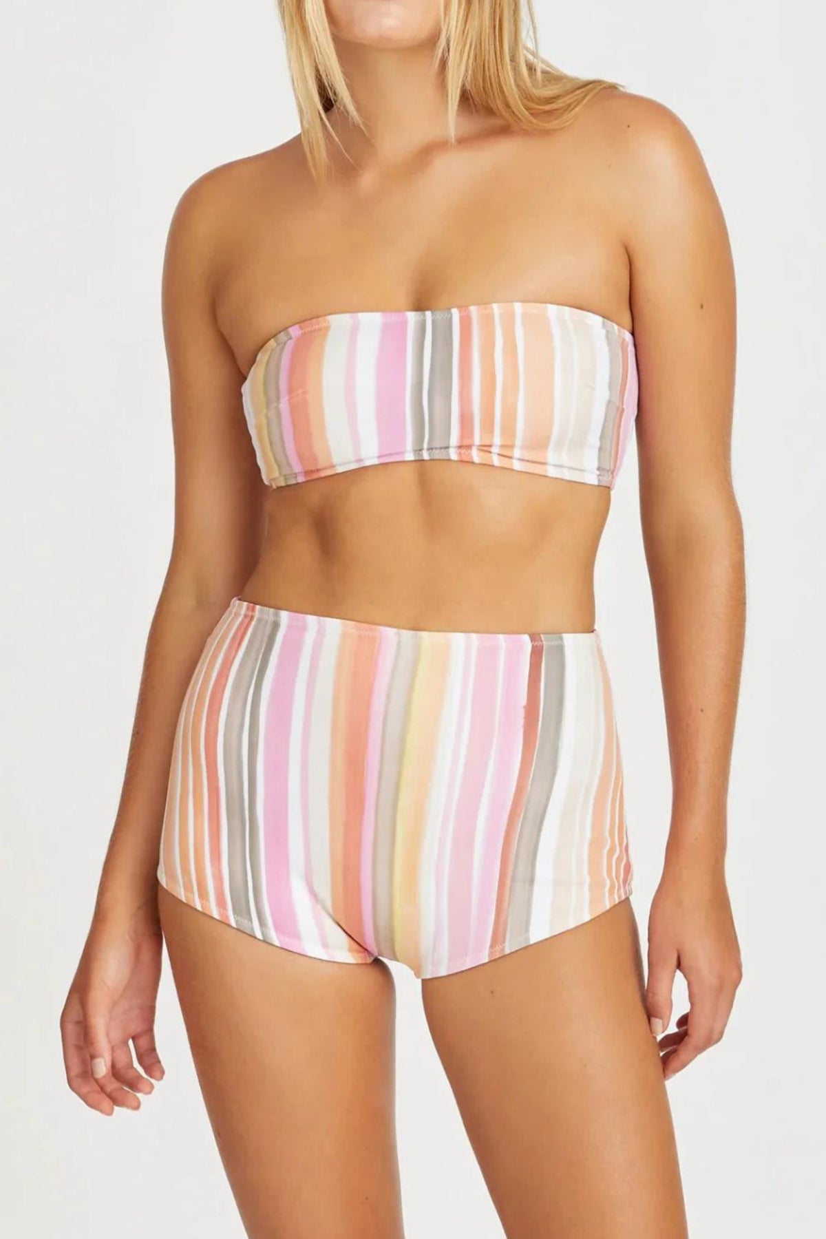 Reversible Refined Boy Short | Watercolour Stripe