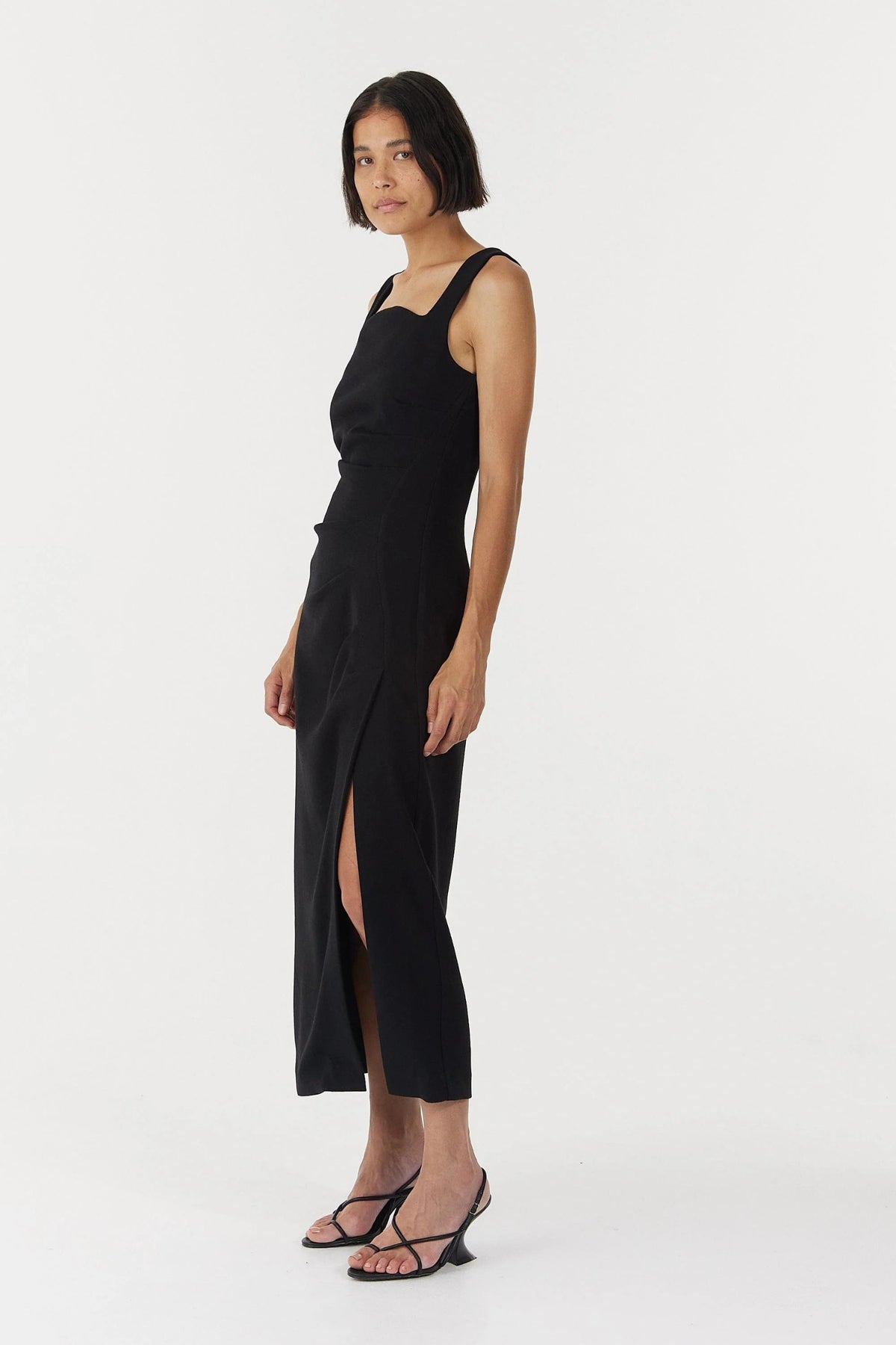 Enigma Tuck Dress | Black