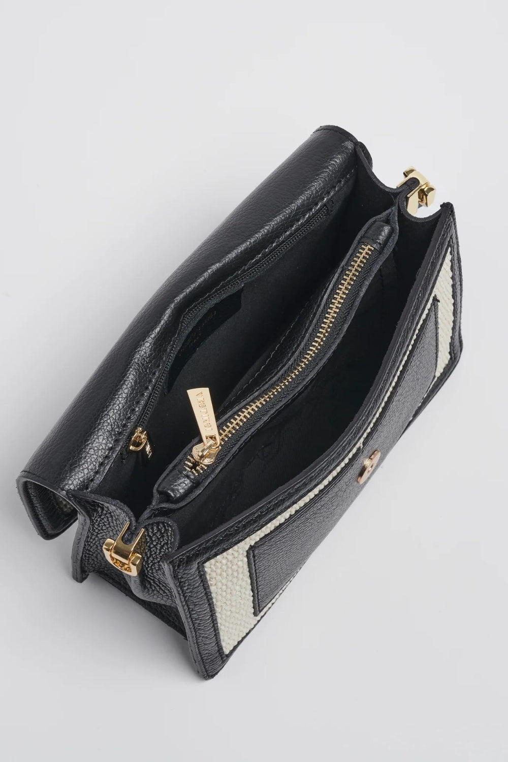 Amelia Crossbody | Black Raffia