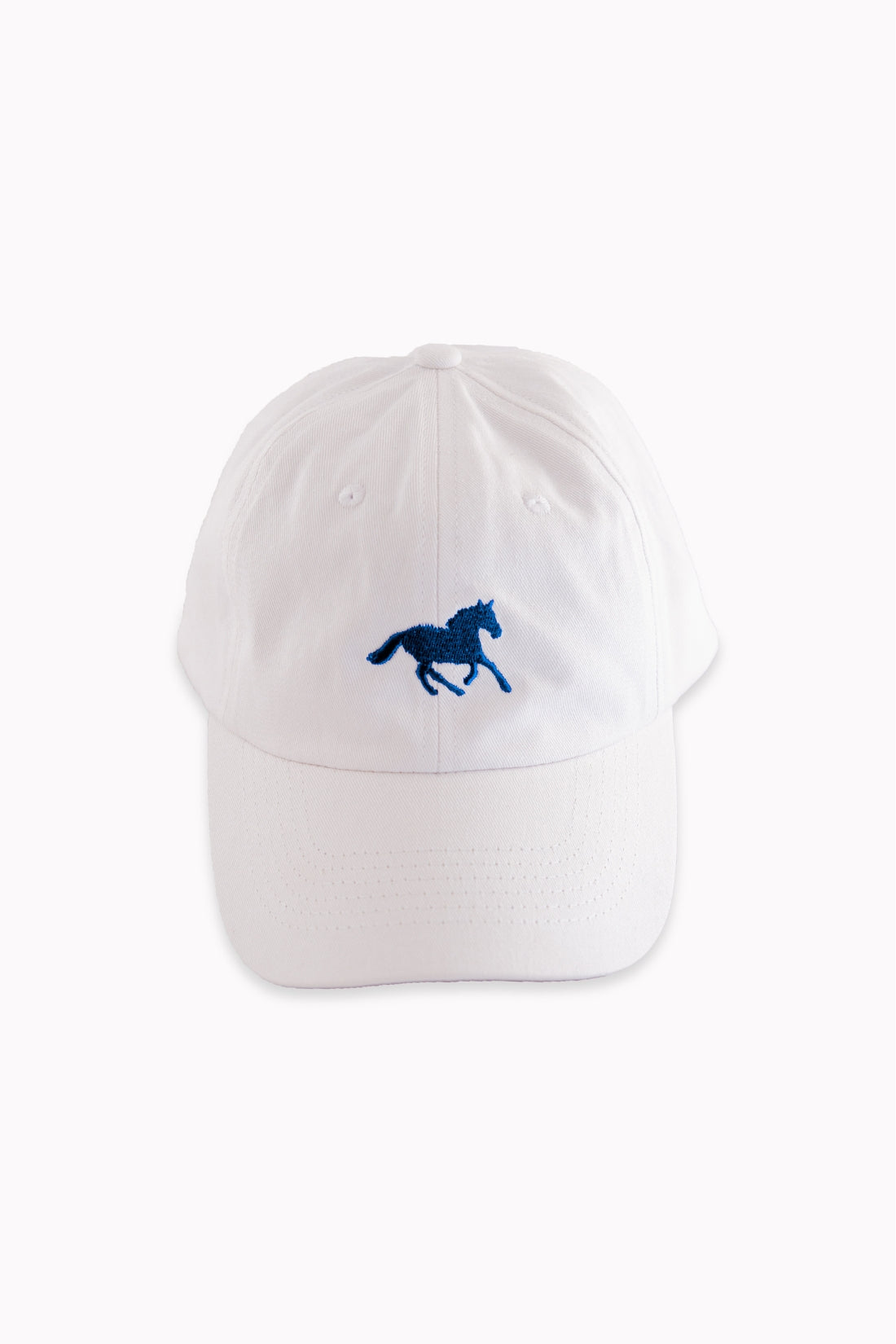 Horse Girl Cap | White/Blue