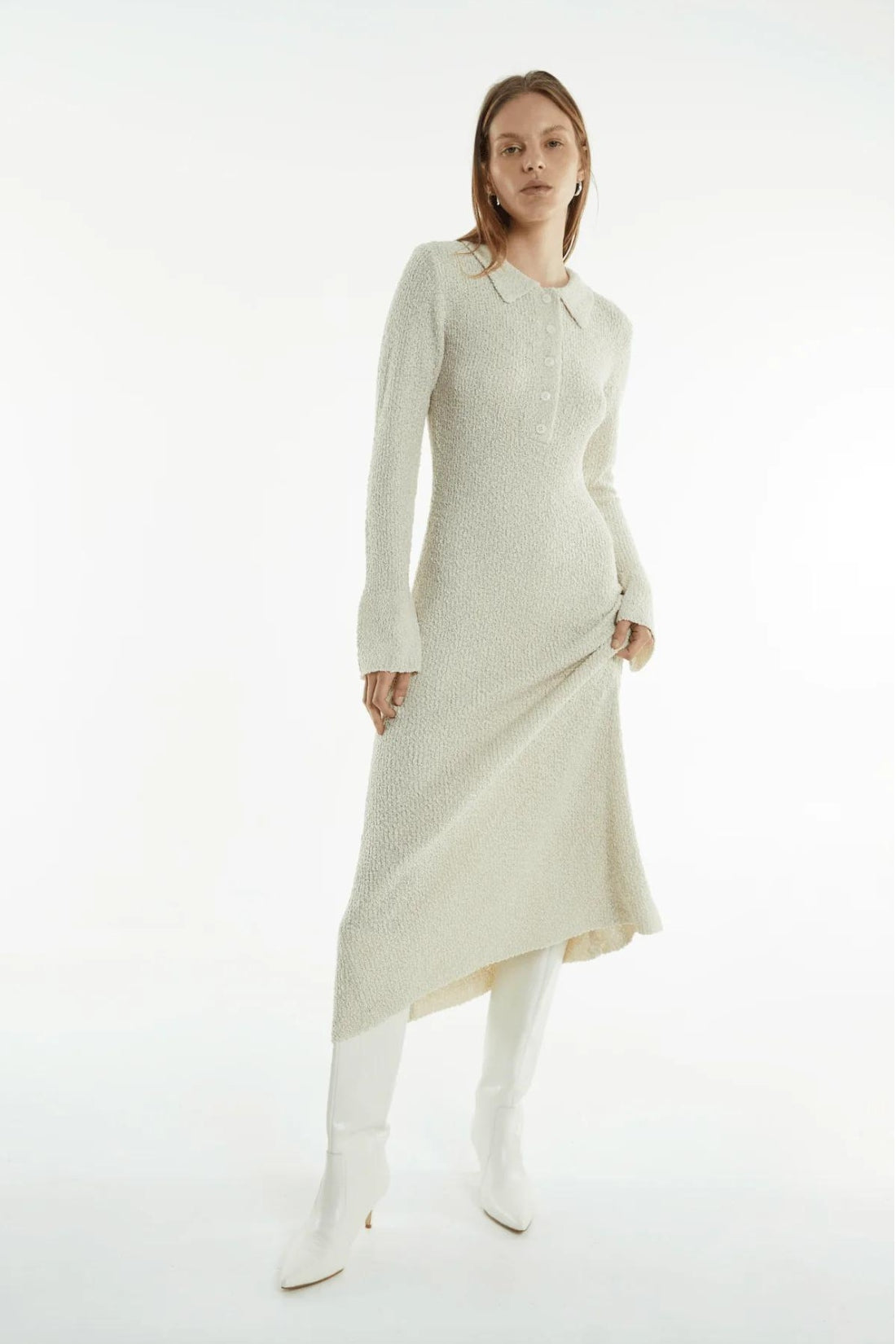 Unbound Knit Shirt Dress | Shell