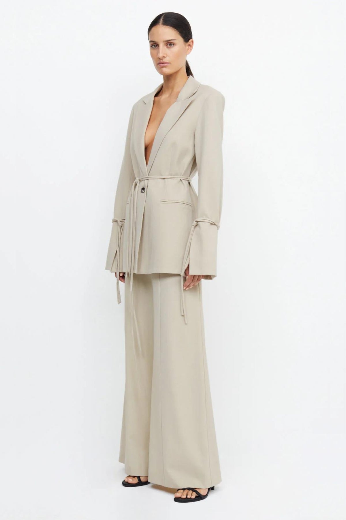 Laurel Wide Leg Pant | Beige