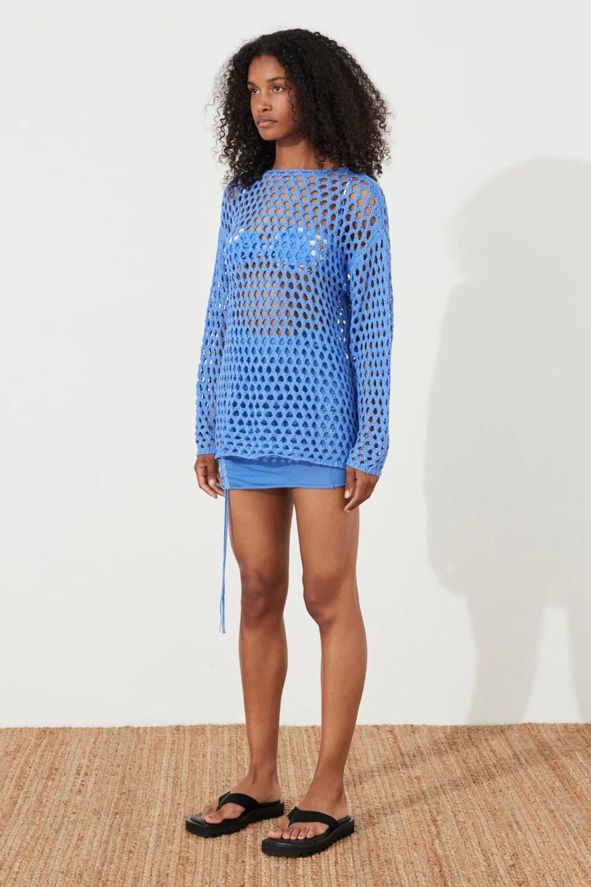 Crochet Knit Top | Sky
