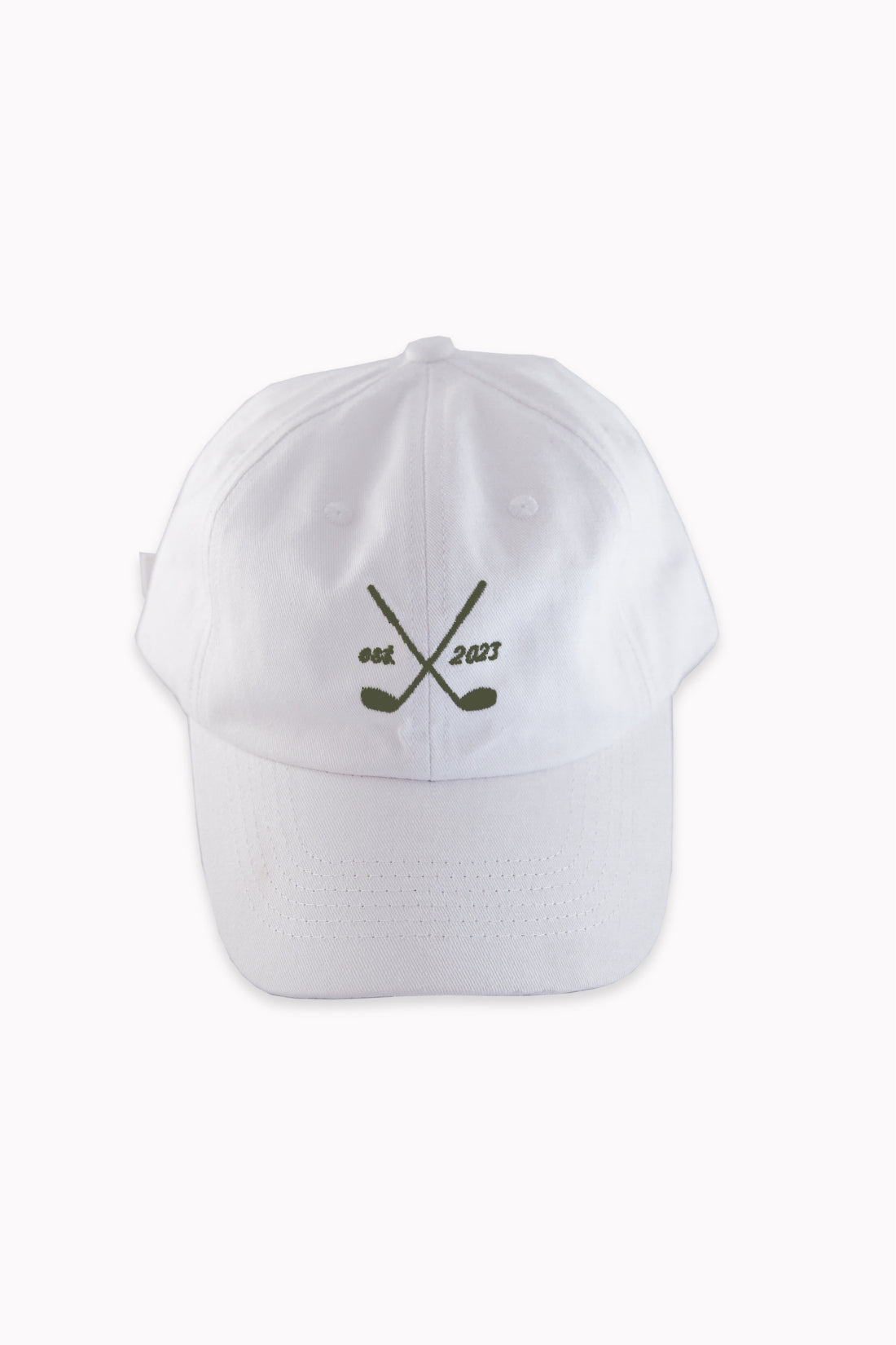 &quot;A&quot; Game Golf Cap | White/Olive