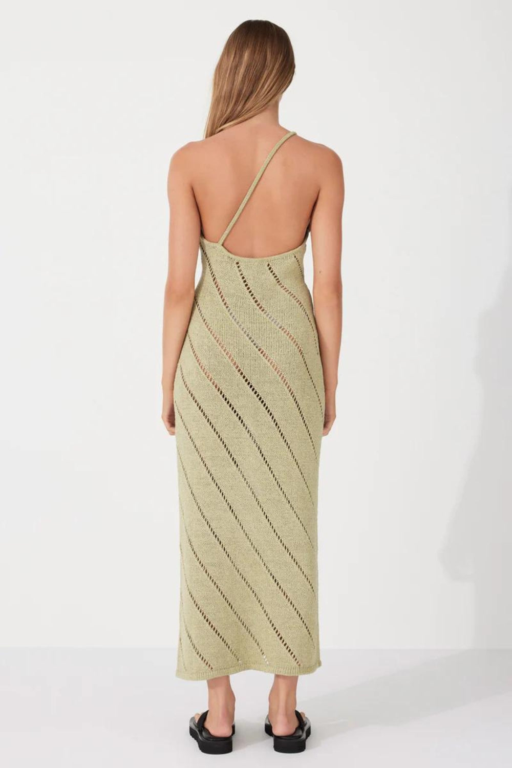 Lattice Knit Dress | Olive