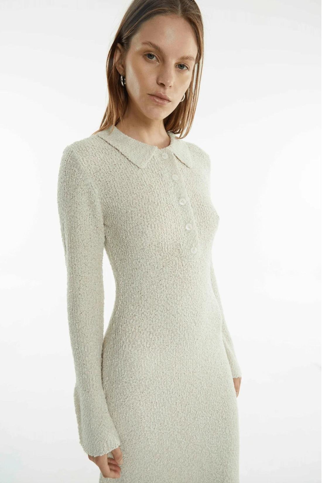 Unbound Knit Shirt Dress | Shell