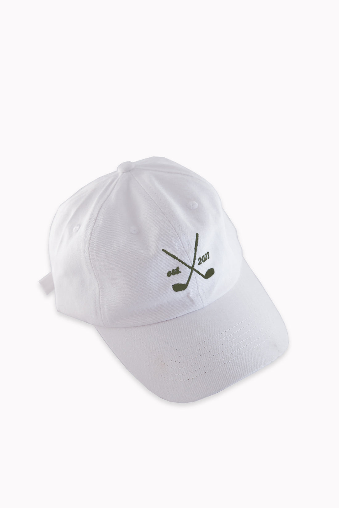 &quot;A&quot; Game Golf Cap | White/Olive
