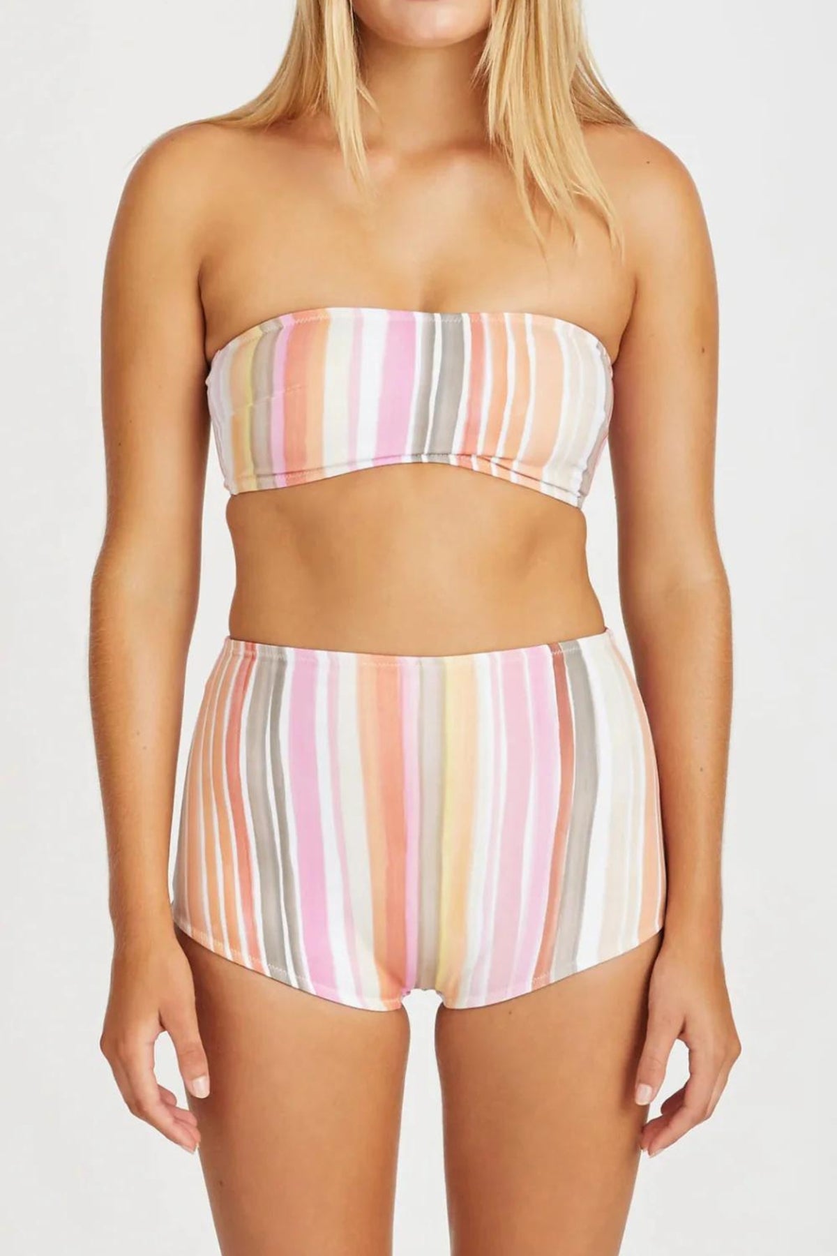 Reversible Refined Boy Short | Watercolour Stripe