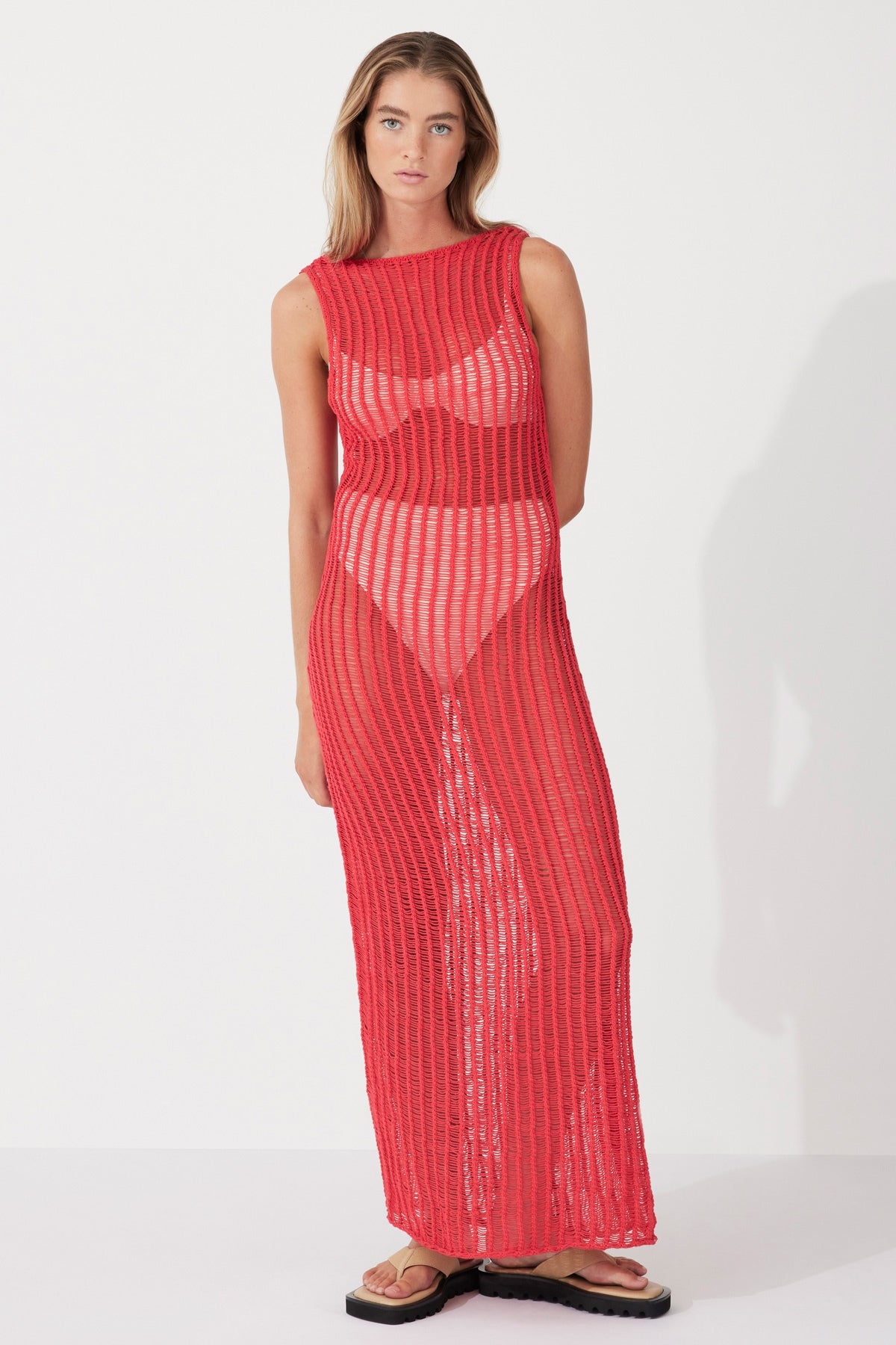 Cotton Crochet Backless Dress | Chilli