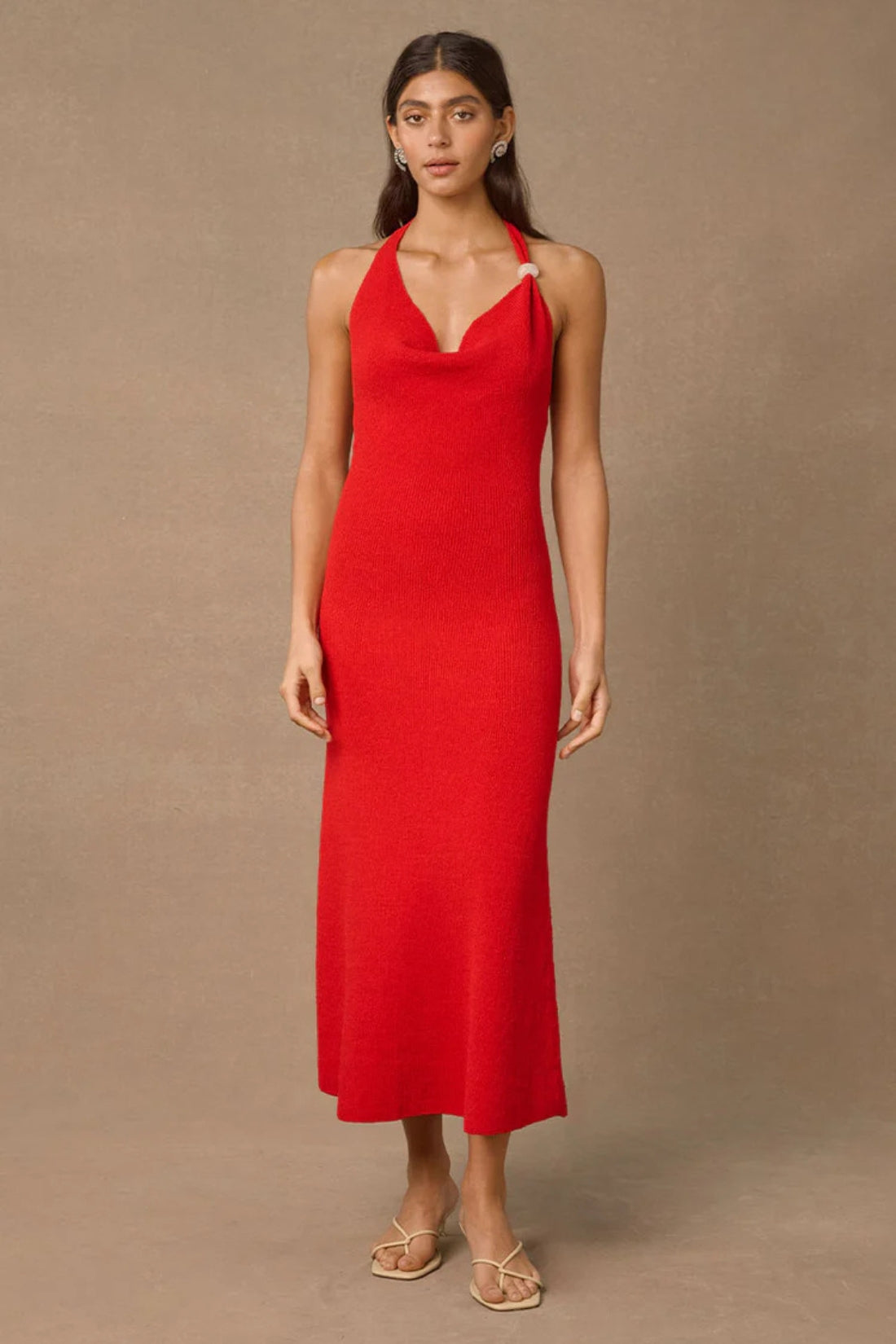 Cowrie Knit Dress | Siren Red