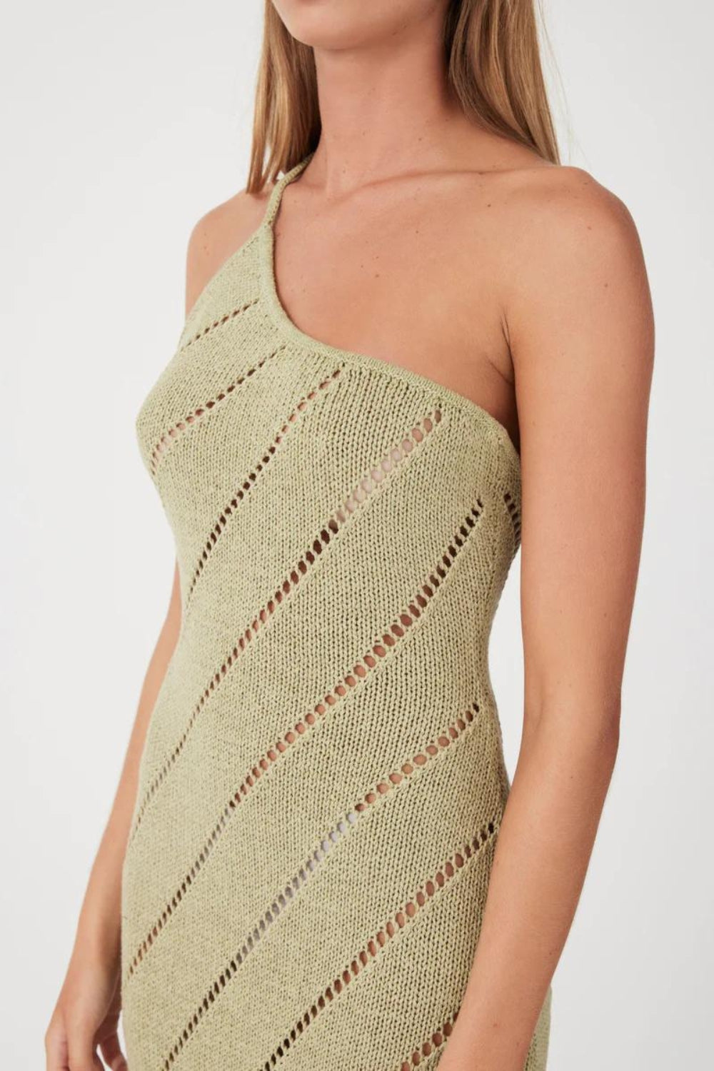 Lattice Knit Dress | Olive