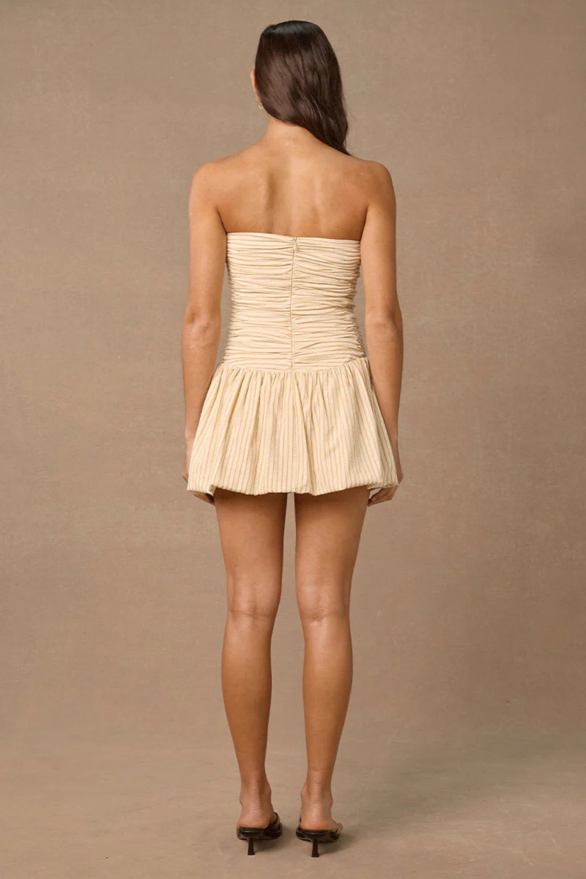 Radiance Mini Dress | Wheat Stripe